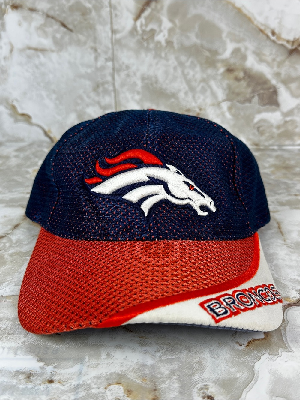 Vintage Denver Broncos Game Day Mesh Strapback NFL Football Hat
